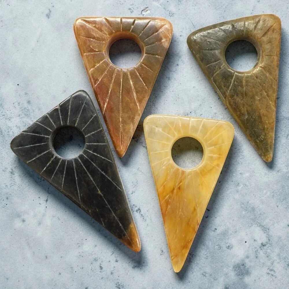 Serpentine Arrow Gemstone Necklace | Handmade